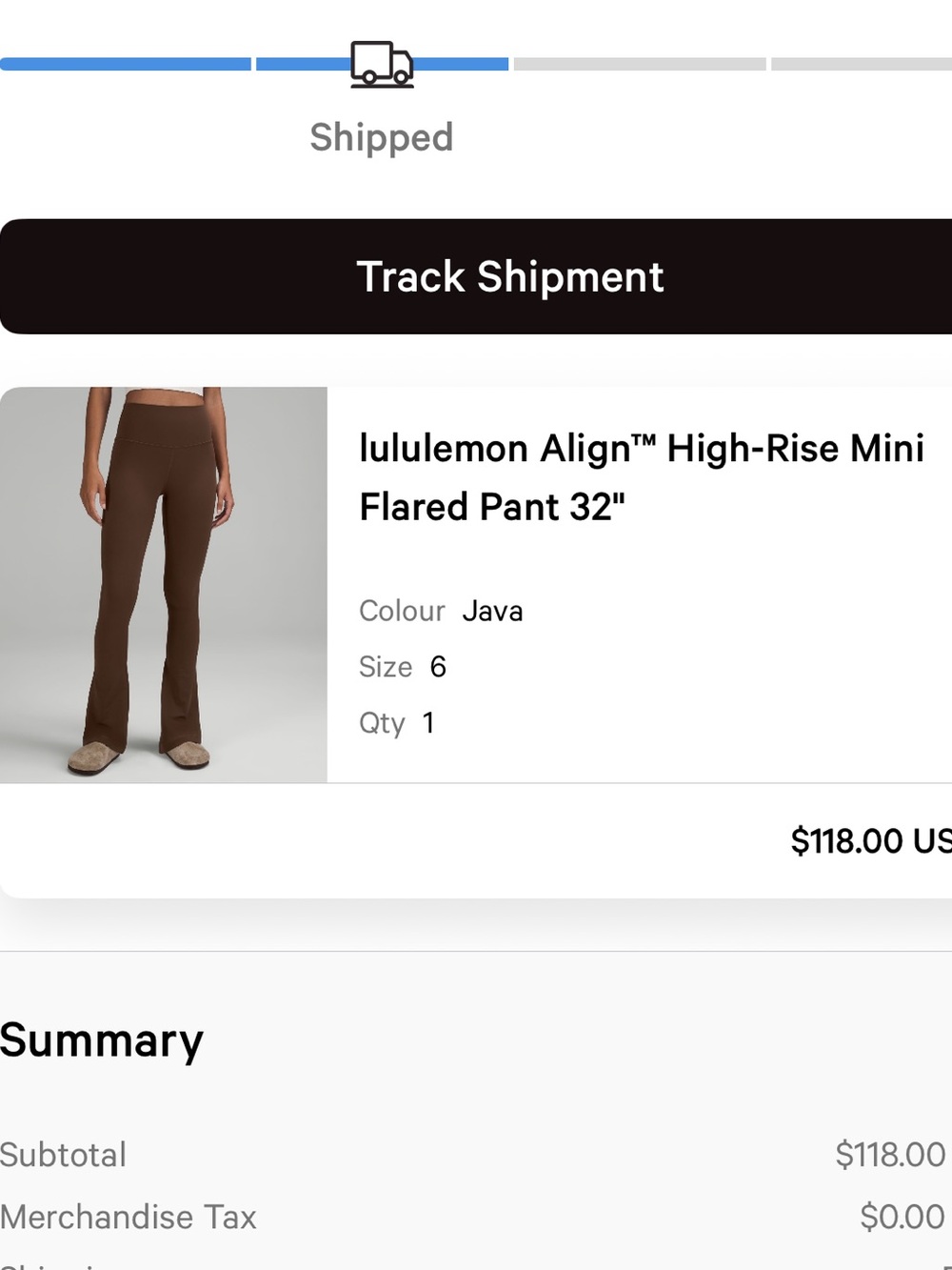 lululemon athletica Align™ High-Rise Mini Flare Pant — Java Brown